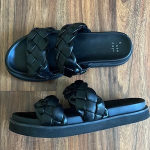 Target Black Sandals Chunky Braided 7.5